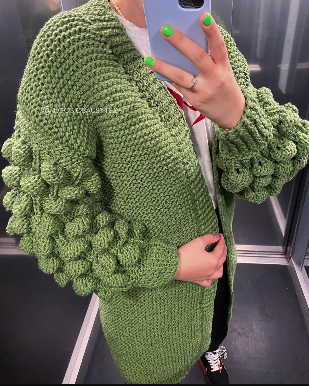 Bubble Sleeve Cardigan