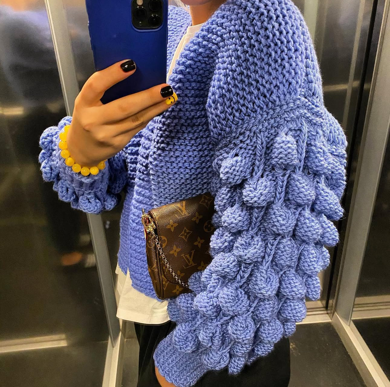 Bubble Sleeve Cardigan