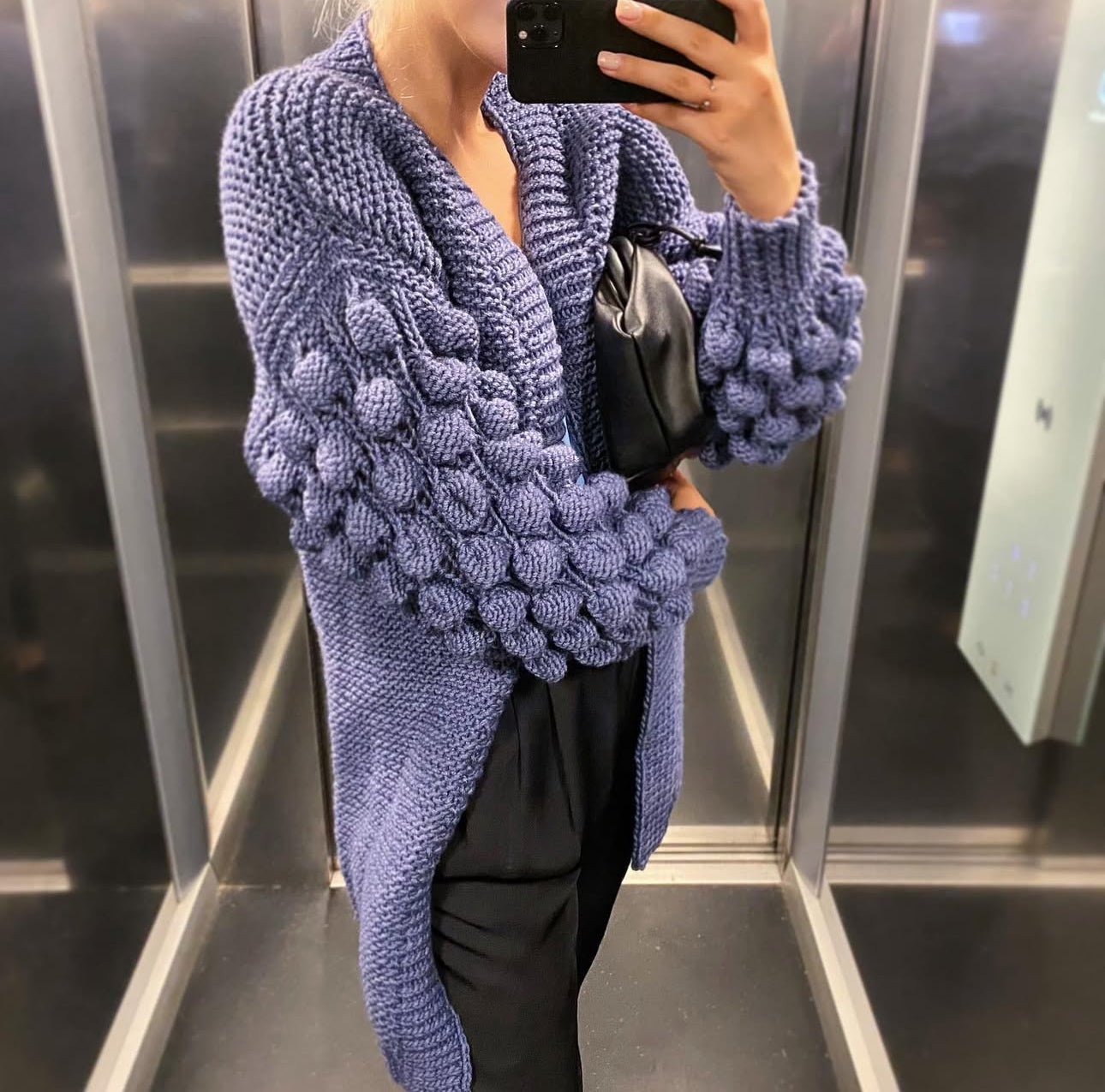 Bubble Sleeve Cardigan