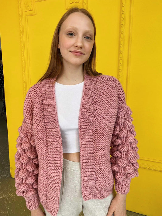 Bubble Sleeve Cardigan