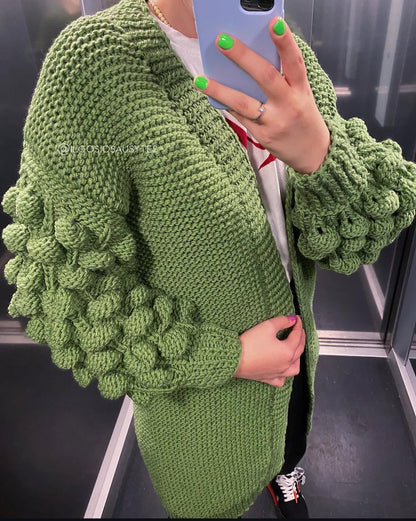 Bubble Sleeve Cardigan