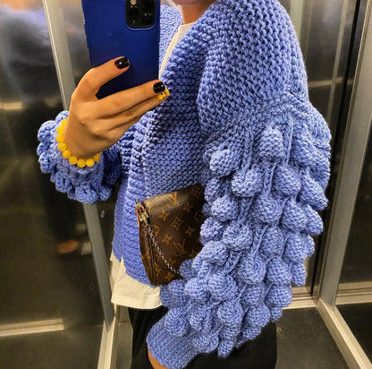 Bubble Sleeve Cardigan