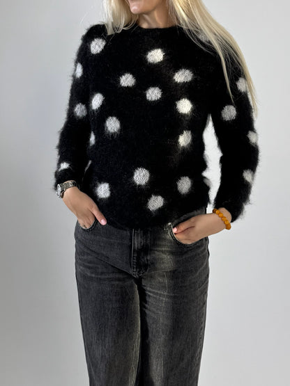 Polka dots black sweater