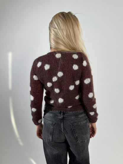 Polka dots brown sweater