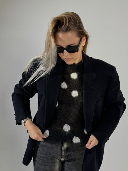 Polka dots black sweater